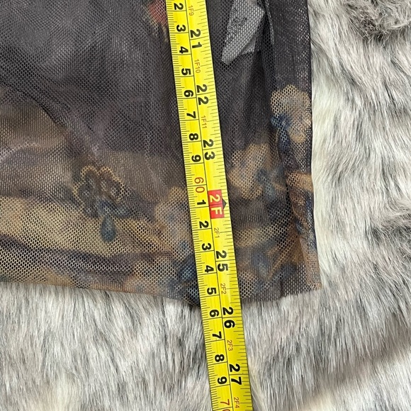 Biya Johnny Was Embroidered Floral Mesh Top sz XS - Picture 5 of 7